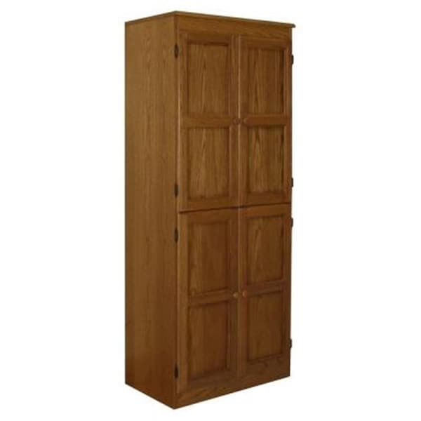 Concepts In Wood Multi-use Storage Cabinet- Dry Oak Finish 5 Shelves - KT613B-3072-D