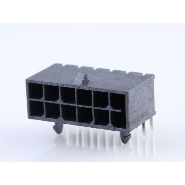 Molex Micro-Fit+ Right-Angle Header, 3.00Mm Pitch, Dual Row, 12 Circuits, Matt - 2125281200