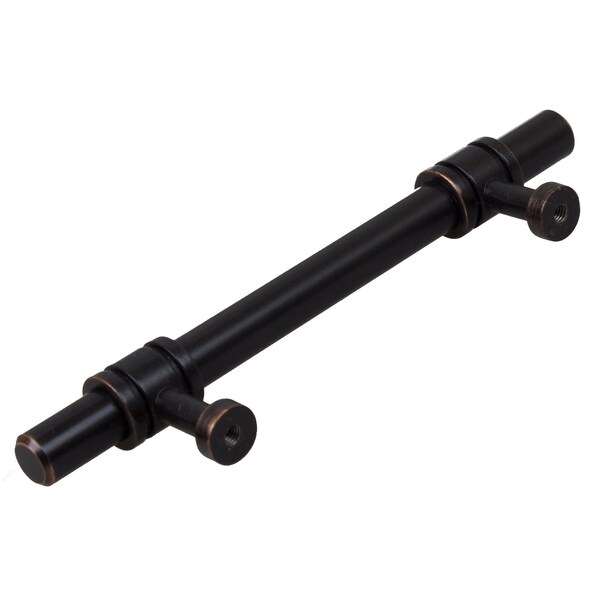 Gliderite Hardware 3-3/4 in. Center to Center Oil Rubbed Bronze Barrel Ring Bar Pull - 4340-96-ORB, 25PK - 4340-96-ORB-25