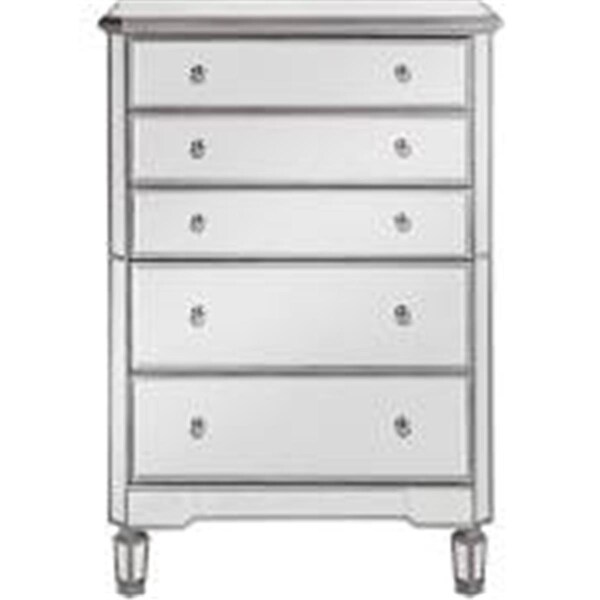 Convenience Concepts Chamberlan Drawer Cabinet, Silver paint - 49 x 33 x 16 in. - HI770257