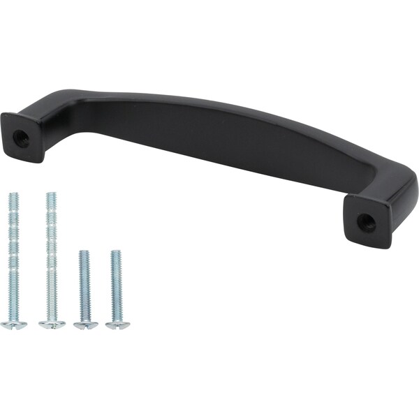 Designperfect 3-3/4'' Center-to-Center Square Cabinet Pull, Matte/Flat Black, 25PK - DPA25S873BLK