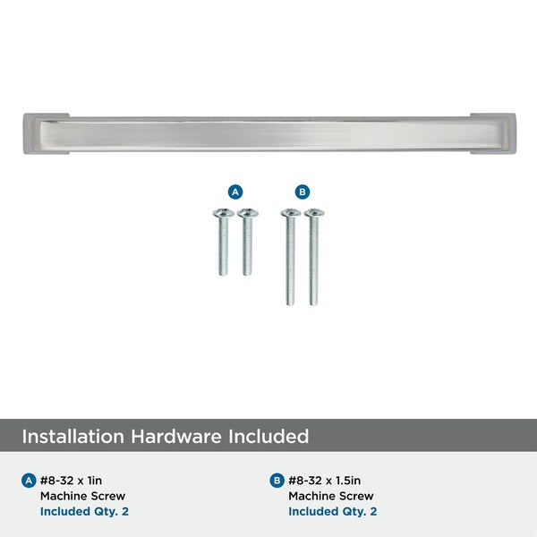 Amerock Blackrock 6-5/16 inch 160mm Center-to-Center Polished Nickel Cabinet Pull - 2000612