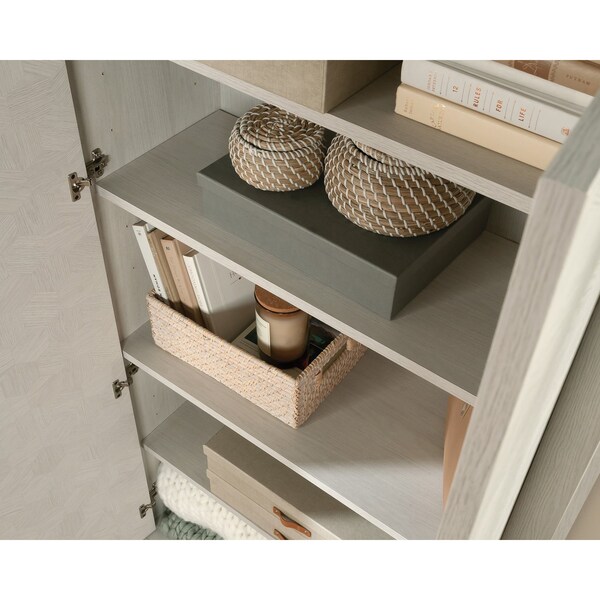 Sauder Larkin Ledge Storage Cabinet Go , Hidden storage behind doors for a variety of home storage options - 433633
