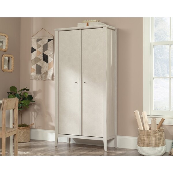 Sauder Larkin Ledge Storage Cabinet Go , Hidden storage behind doors for a variety of home storage options - 433633