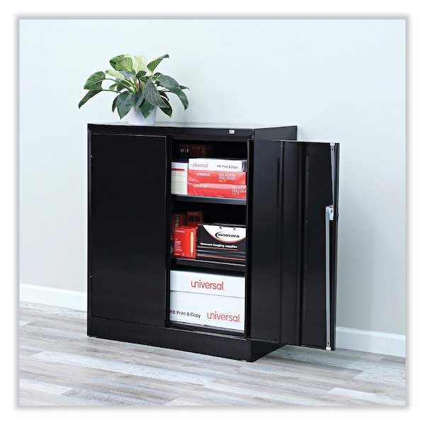 Alera Economy Assembled Storage Cabinet, 36w x 18d x 42h, Black - CME4218BK