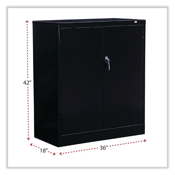 Alera Economy Assembled Storage Cabinet, 36w x 18d x 42h, Black - CME4218BK