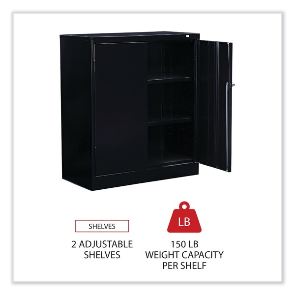 Alera Economy Assembled Storage Cabinet, 36w x 18d x 42h, Black - CME4218BK