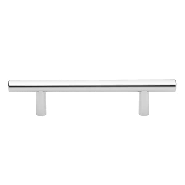 Gliderite Hardware 3-3/4 in. Center to Center Polished Chrome Solid Steel Bar Pull - 5001-96-PC, 5PK - 5001-96-PC-5