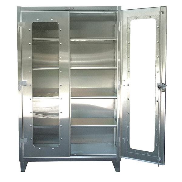 Strong Hold Storage Cabinet, 78"x60"x24", LtGry, 4Shlv - 56-LD-244-SR
