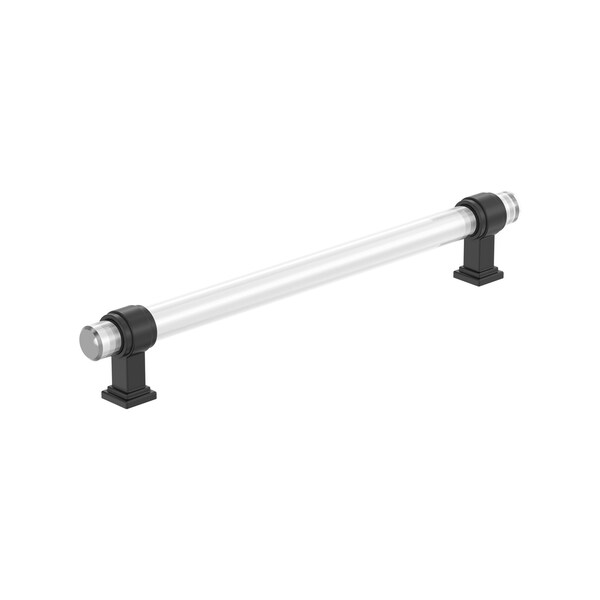 Amerock Glacio 8 inch 203mm Center-to-Center Clear/Black Bronze Cabinet Pull - BP36661CBBR