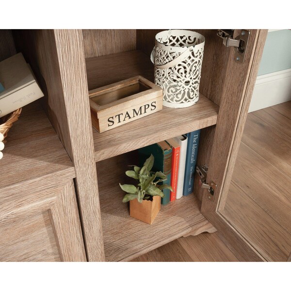 Sauder Rollingwood Country Storage Cred , Durable, 1 in. thick top for printer, binders, and more - 431437