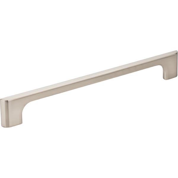 Jeffrey Alexander 192 mm Center-to-Center Satin Nickel Asymmetrical Leyton Cabinet Pull - 286-192SN