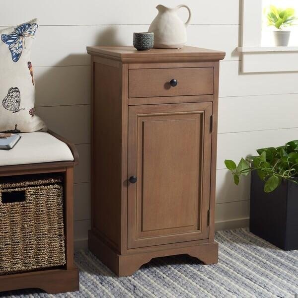 Safavieh Jett Cabinet- Washed Natural Pine - 31.5 x 13.75 x 16 in. - AMH5722B