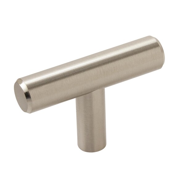 Amerock Bar Pulls 1-15/16 in 49 mm Length Sterling Nickel Cabinet Knob, 10PK - 10BX19009CSG9