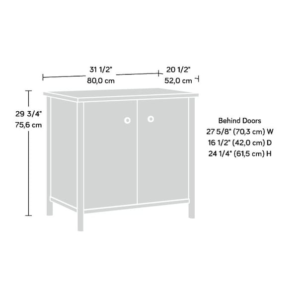 Sauder Whitaker Point Storage Cabinet Nm , Top features strong and lightweight 1 in. panel construction - 429373