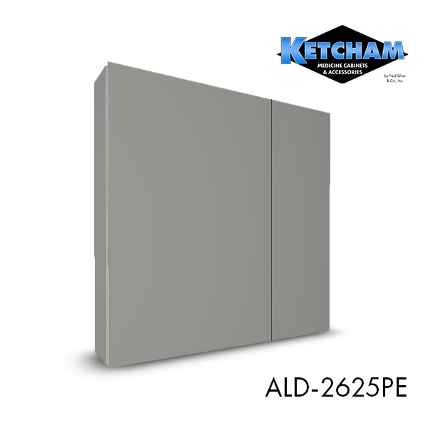 Ketcham 26" x 24" Surface Mounted/Recessed Polished Edge Dual Door Cabinet - ALD-2625PE