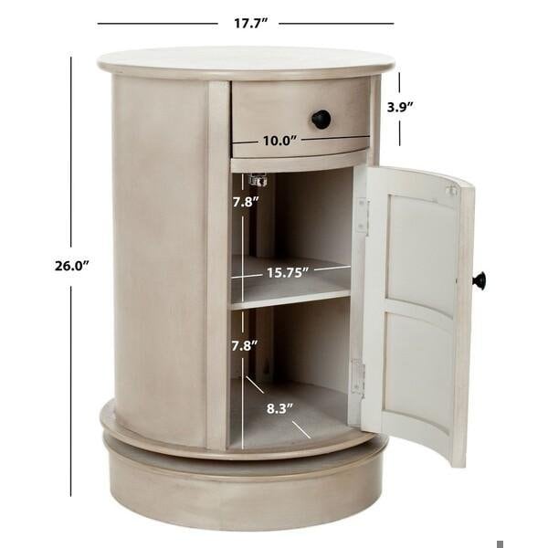 Safavieh Toby Oval Cabinet - Vintage Grey - AMH5712A