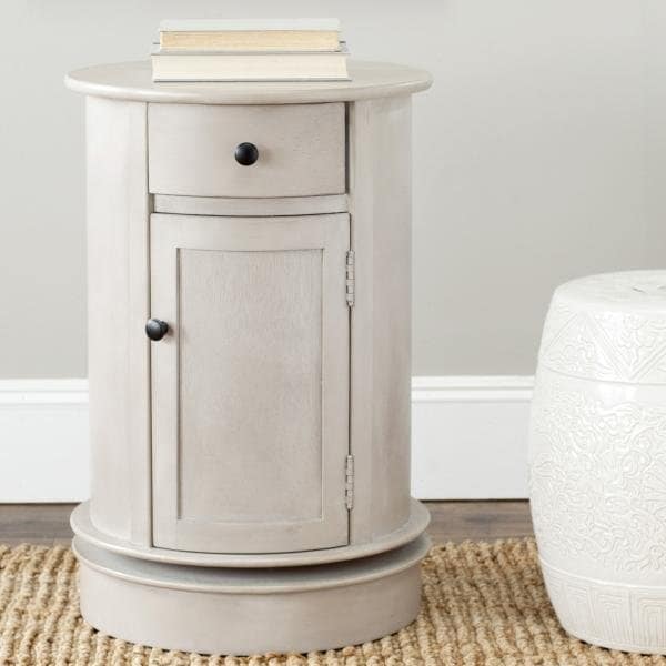Safavieh Toby Oval Cabinet - Vintage Grey - AMH5712A