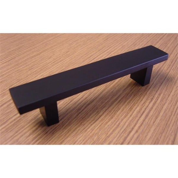 Contempo Living Contempo Living WCLW-6BLK 6 in. Rectangular Design Matte Black Cabinet Bar Pull Handle - WCLW-6BLK