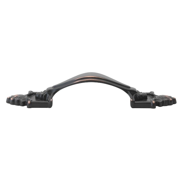 Gliderite Hardware 3-1/2 in. Center to Center Oil Rubbed Bronze Rustic Cabinet Pull - 4116-ORB, 5PK - 4116-ORB-5
