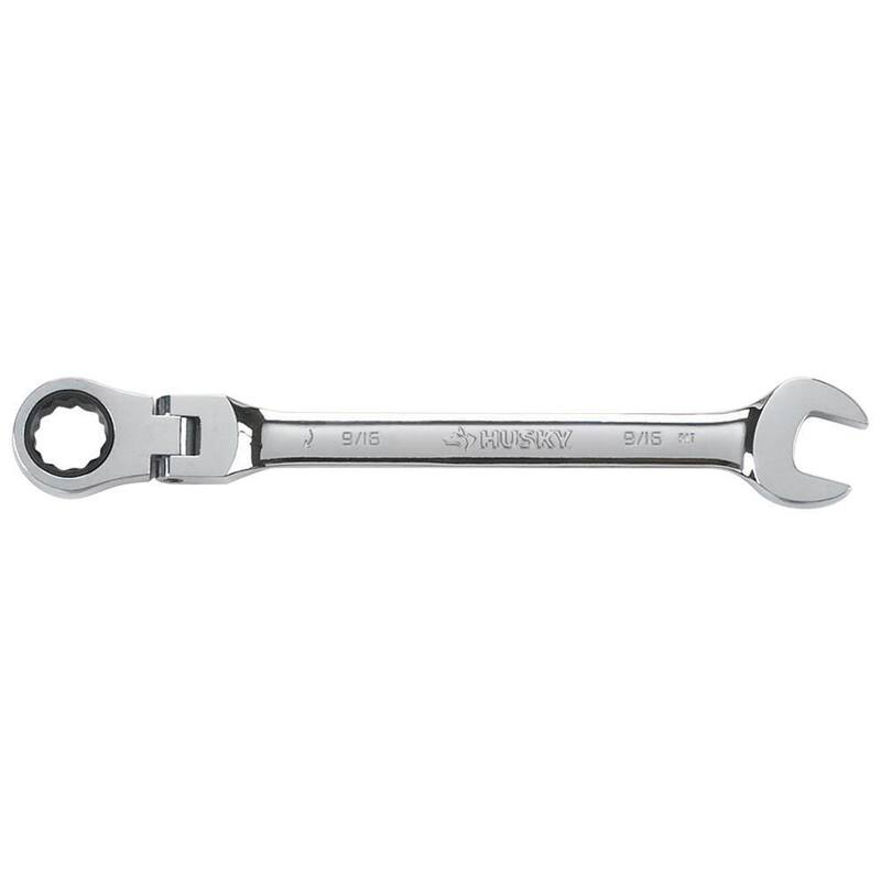Husky 9/16 in. Flex Head Ratcheting Combination Wrench - HFRW916