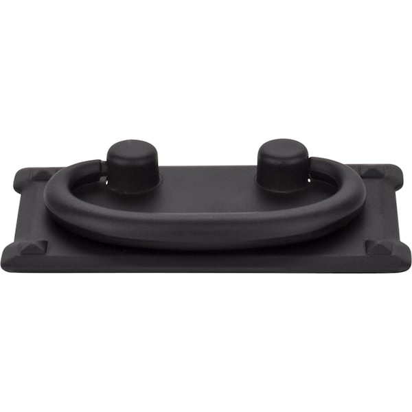 Elements By Hardware Resources 3" Center-to-Center Matte Black Rectangle Verona Cabinet Drop Pull - R1011MB