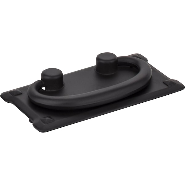 Elements By Hardware Resources 3" Center-to-Center Matte Black Rectangle Verona Cabinet Drop Pull - R1011MB