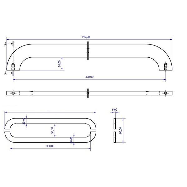 Richelieu 12 5/8 in (320 mm) Center-to-Center Brushed Nickel Contemporary Cabinet Pull - 7381320195
