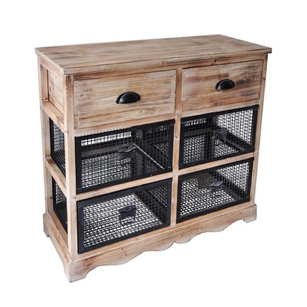 Cheungs 3 Wire Drawer Wood Top Storage Cabinet - 32 X 11.75 X 15.25 In. - FP-4306