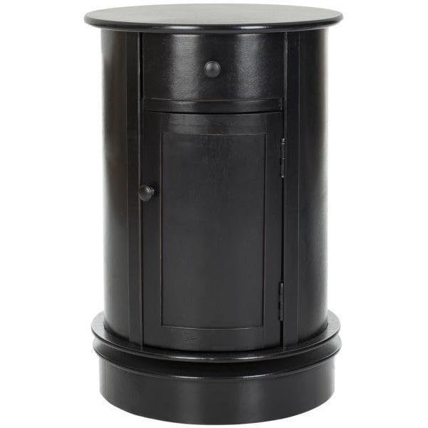Safavieh Toby Oval Cabinet - Distressed Black - AMH5712B