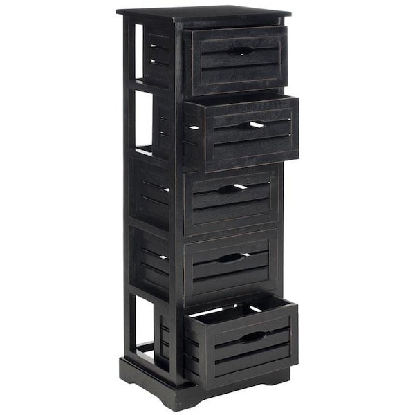 Safavieh Sarina 5 Drawer Cabinet - Black - AMH5714B