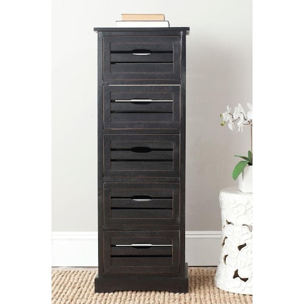 Safavieh Sarina 5 Drawer Cabinet - Black - AMH5714B