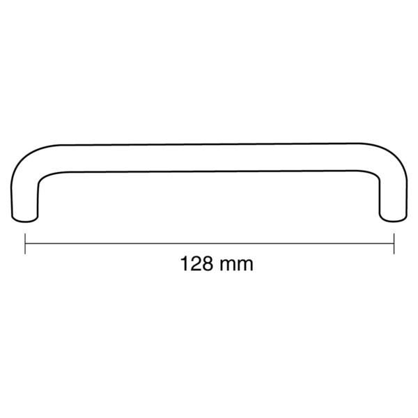 Richelieu 5-1/16 in. (128 mm) Center-to-Center Matte Black Functional Drawer Pull - BP33285900