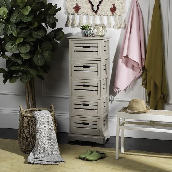Safavieh Sarina 5 Drawer Cabinet - Grey - AMH5714C