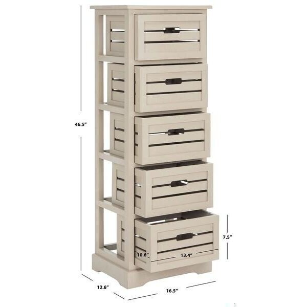 Safavieh Sarina 5 Drawer Cabinet - Grey - AMH5714C