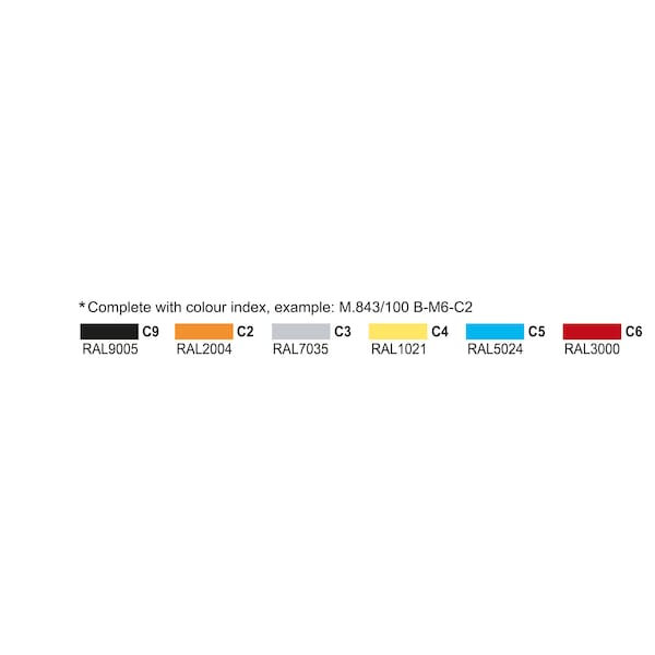 Elesa Bridge handles, M.843/100 B-1/4-20 - M.843 (INCH SIZES)