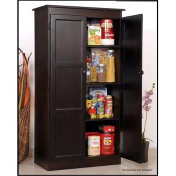 Convenience Concepts KT613-E Multi-use Storage Cabinet, Espresso Finish 4 Shelves - HI481862