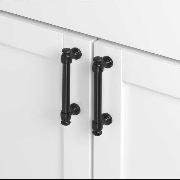 Gliderite Hardware 3-3/4 in. Center to Center Matte Black Classic Euro Bar Pull - 4361-96-MB, 25PK - 4361-96-MB-25