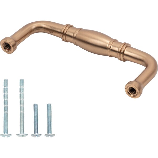 Designperfect 3'' Center-to-Center Handle Pull, Champagne Bronze/Gold, 25PK - DPA25R572CBZ