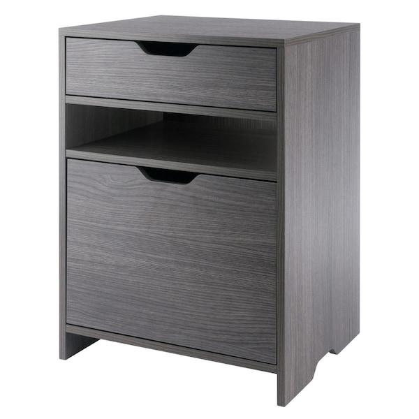Winsome Trading 19.2 in. Nova 1-Drawer Filling Storage Cabinet, White - 16630