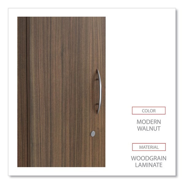 Alera Alera Valencia Series Wardrobe, 11 7/8w x 23 5/8d x 65h, Modern Walnut - VA621224WA