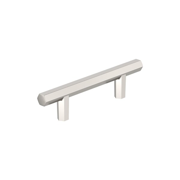 Amerock Caliber 3 inch 76mm Center-to-Center Polished Nickel Cabinet Pull - BP37365PN