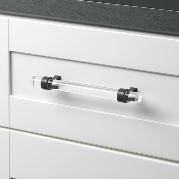 Gliderite Hardware 5-1/16 in. Center to Center Clear Acrylic Cabinet Pull Oil Rubbed Bronze, 10PK - 4718-128-ORB-10