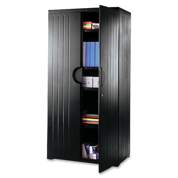 Iceberg Storage Cabinet, 72"H x 36"W x 22"D, HDPE Black - 92571