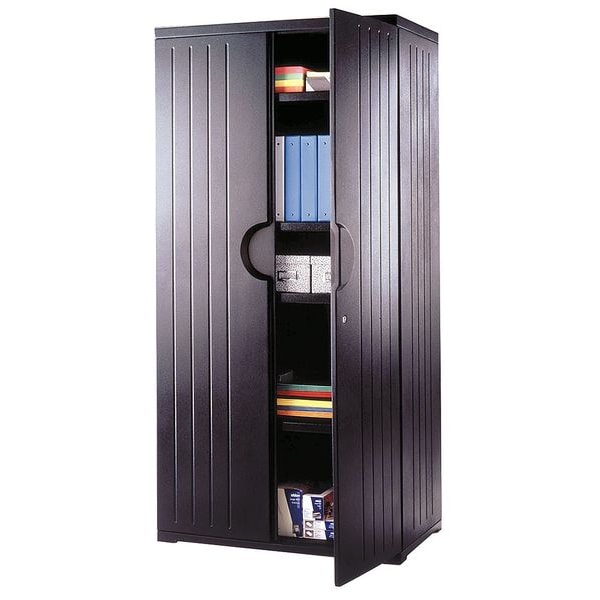 Iceberg Storage Cabinet, 72"H x 36"W x 22"D, HDPE Black - 92571