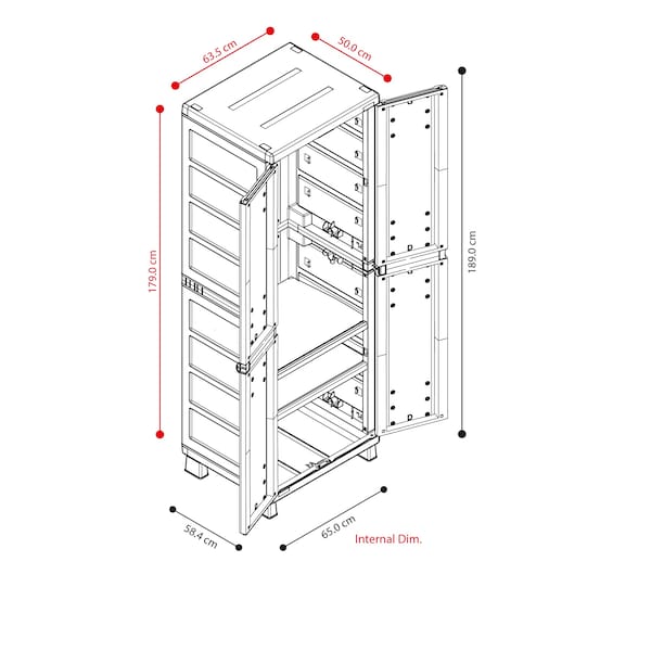 Rimax Resin Rattan Wardrobe Cabinet - 11724