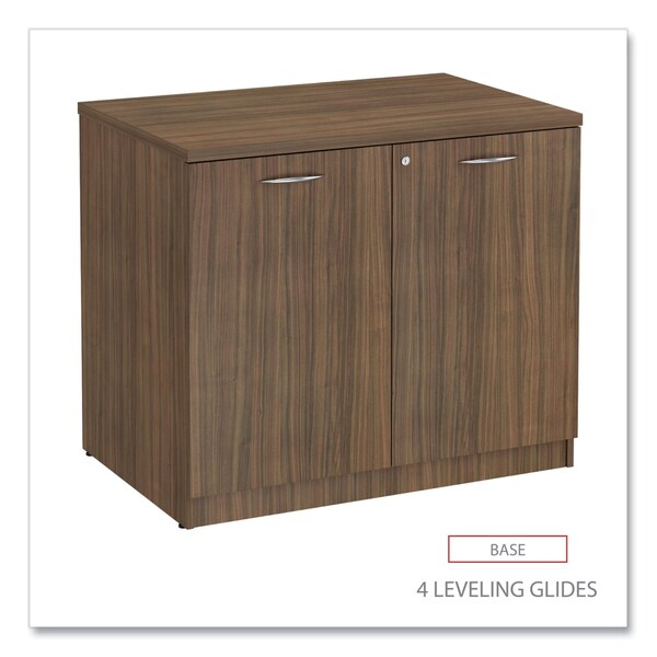 Alera Alera Valencia Storage Cabinet, 34w x 22 7/8d x 29 5/8h, Modern Walnut - VA613622WA