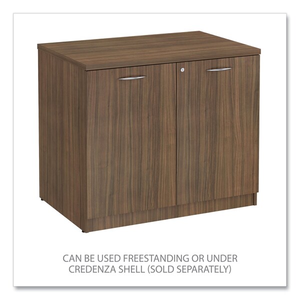 Alera Alera Valencia Storage Cabinet, 34w x 22 7/8d x 29 5/8h, Modern Walnut - VA613622WA