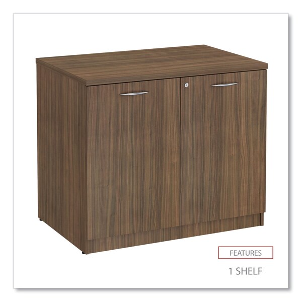 Alera Alera Valencia Storage Cabinet, 34w x 22 7/8d x 29 5/8h, Modern Walnut - VA613622WA
