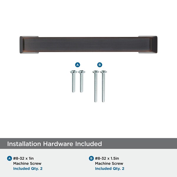 Amerock Blackrock 3-3/4 in 96 mm Center-to-Center Oil-Rubbed Bronze Cabinet Pull - BP55276ORB